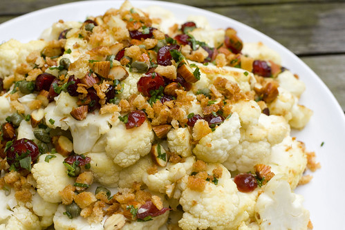Cauliflower with Almonds, Cranberries, and Capers 3