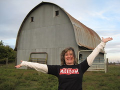 Sheila loves the barn
