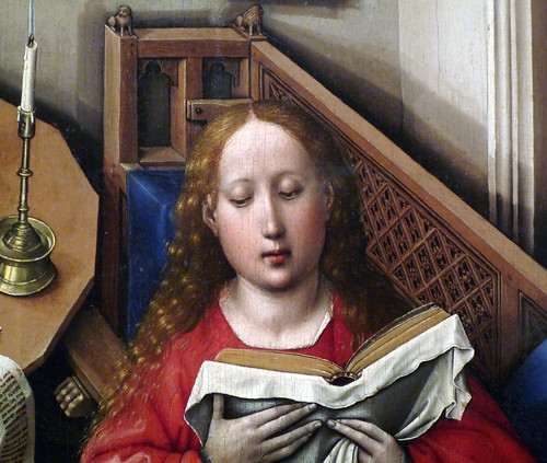 Merode Altarpiece detail of Mary's Face
