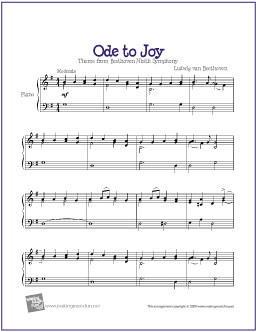 Ode to Joy (Beethoven) Sheet Music for Easy Piano (PDF) .