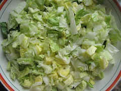 Chopped lettuce