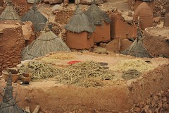 4b. Roof tops all used for storing staple food. Indelglo Timbuktu to Ouagadougou 194