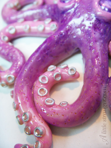 Pink Octopus necklace