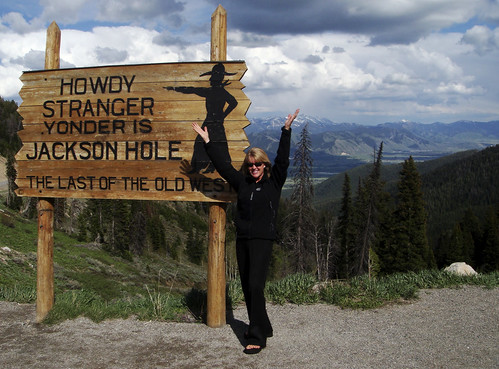Teton Pass sign in the spring