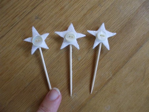 button star toppers for my gossamer thread trees