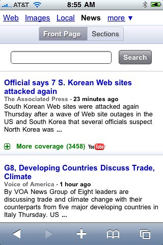Google News for iPhone