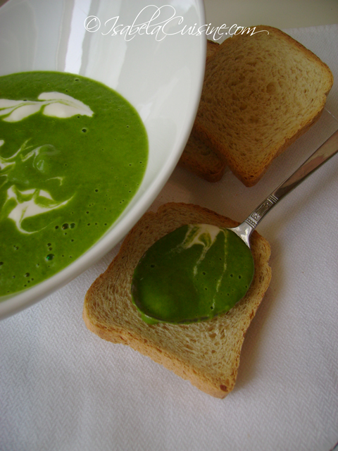 Creamy spinach soup 