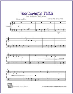 Beethoven's Fifth | Easy Piano Sheet Music (PDF) - a photo on Flickriver