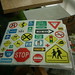 Road sign inner cover of Safety City book