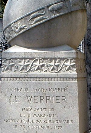 Le Verrier, astronomer, Montparnasse cemetery, Paris