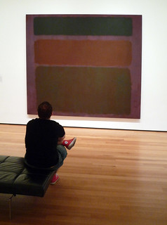 Mark Rothko, No. 16 (Red, Brown, and Black) with viewer