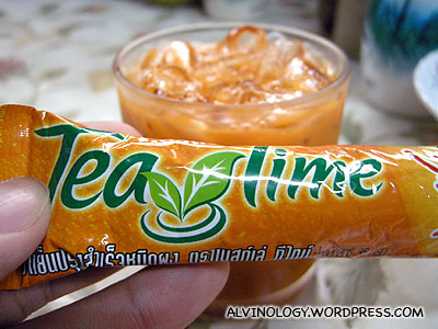 Instant Thai ice tea! We bought three whole packets of this back