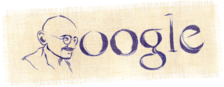 gandhi google logo