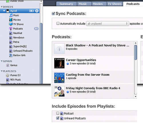 Fixing iTunes smart playlist to include my podcasts. (by absoblogginlutely)
