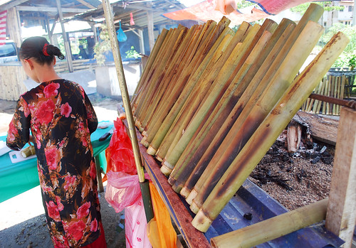 Lemang and a lady