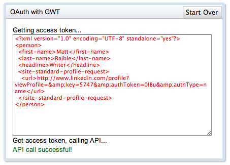 OAuth with GWT