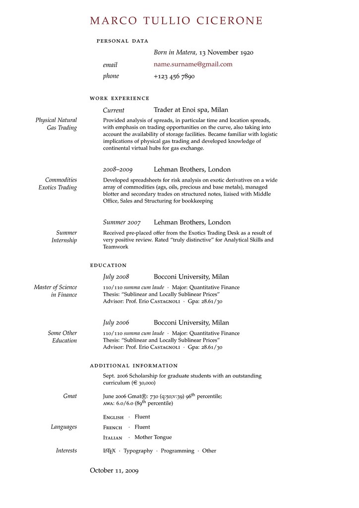 Latex resume class letter paper