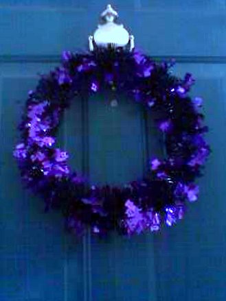 Spooky purple wreath