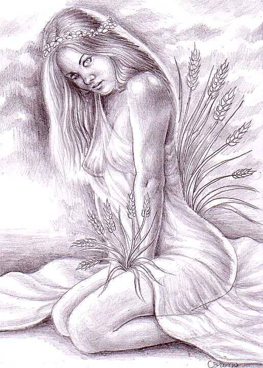 Angel girl drawing by nikola mitrovic