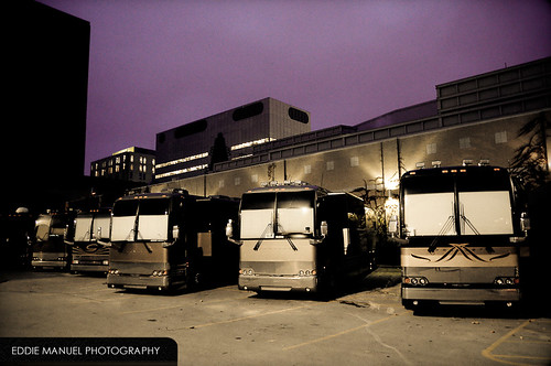 The tour buses of BP3 Concert
