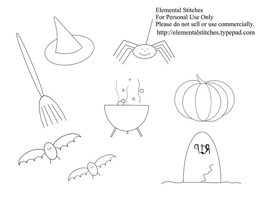 Free Embroidery Pattern for Halloween