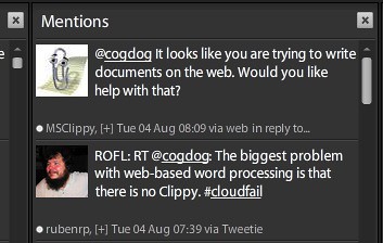 Watch Your Tweets Mentioning Clippy!