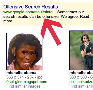 Google Ad for Michelle Obama Image