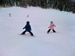 Abbie showing Jack how to do bumps