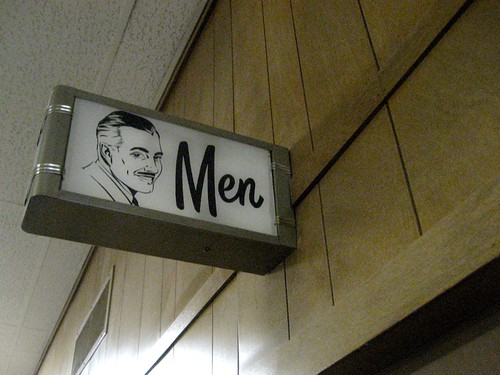 Coolest Men's Room Sign Ever!