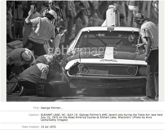 Sam posey exits the pits at the 1970 Trans-Am at Laguna Seca 