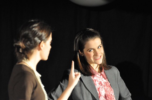 Ashley Hevey (left) and Carolyn McRae (right) in Playwrighting 101