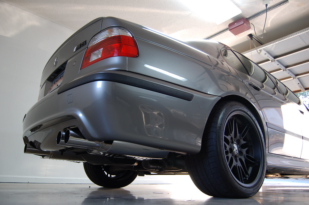 The exhaust is an Eisenmann race exhaust purchased from WheelSTO. 