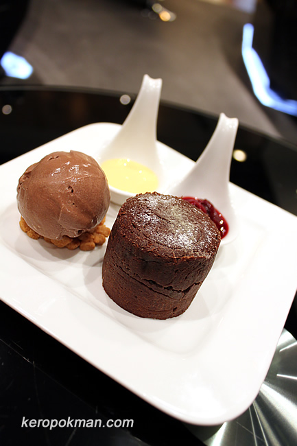 Dark Chocolate Lava Cake with Ice Cream