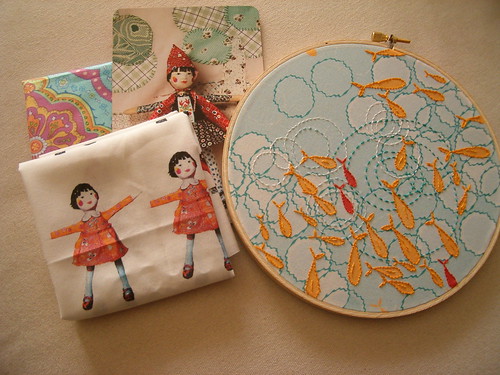 "Hand Stitched" Embroidery SWAP , received :))