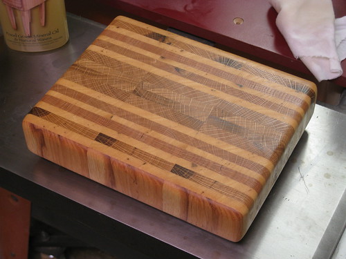 finished end grain cutting board