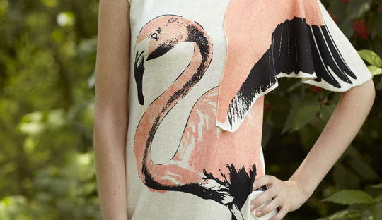 mika+organic+flamingo+dress