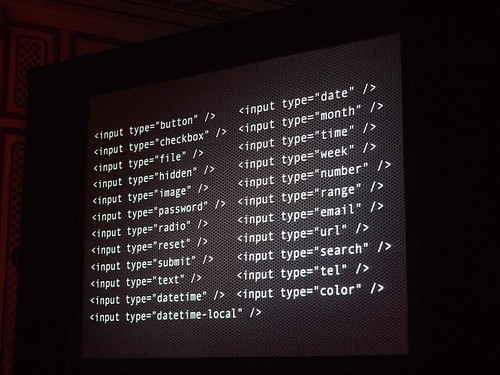 HTML 5 input types