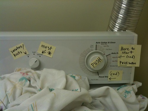 Dryer Instructions #1
