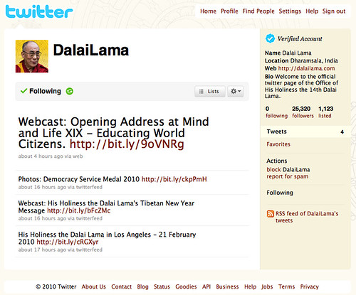 Dalai Lama Twitter