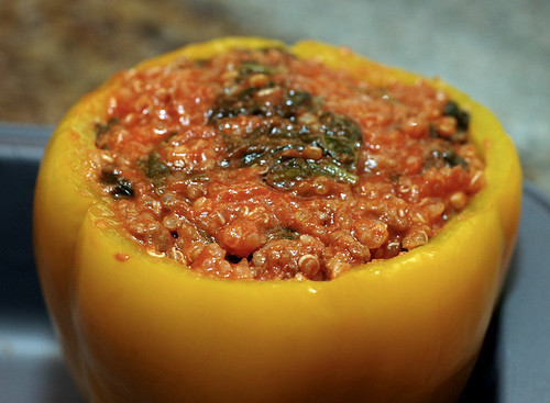 Stuffed peppers with quinoa &amp; ground beef
