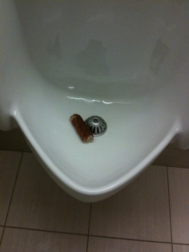 Urinals are not for sausages.