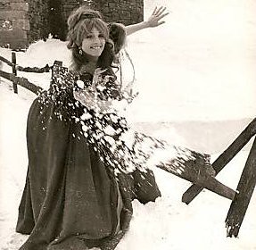 Sharon Tate on the set of, The Fearless Vampire Killers, 1966
