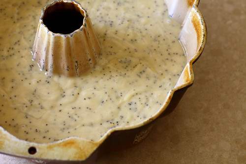 Poppy Seed Cake with Blueberry Glaze