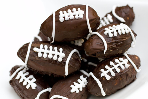 Chocolate Peanut Butter Football Pile Up 5