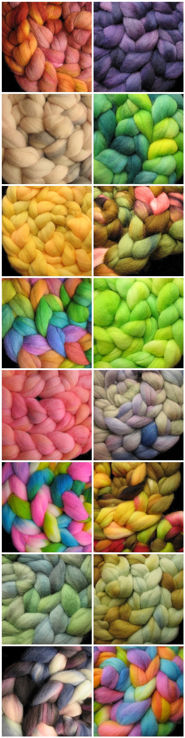 Hand Dyed Corriedale Wool Top Update 3/27/10