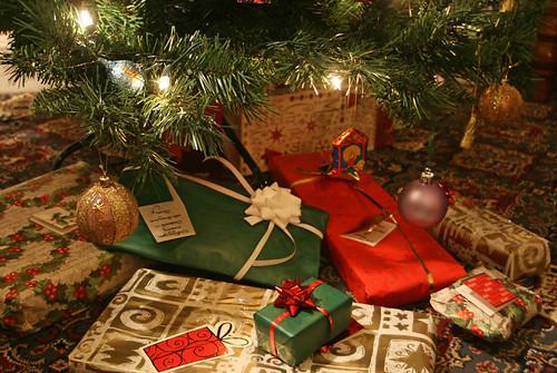 Christmas presents under the tree