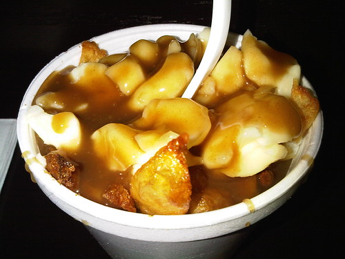 Poutine: fries, gravy, and cheese curd