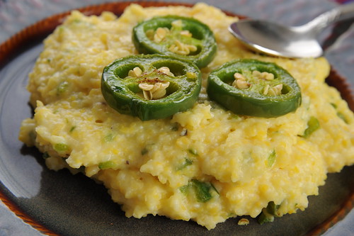 Smoked Gouda Grits with Roasted Jalepenos