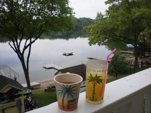 Coffee and mimosas over the lake
