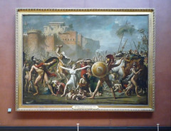 David, The Intervention of the Sabine Women on gallery wall